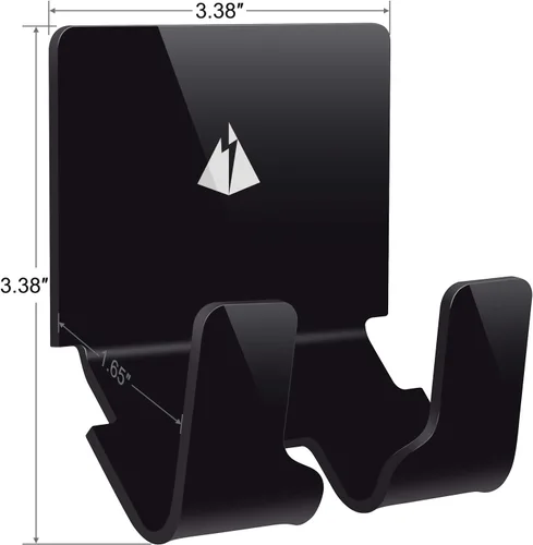 Miniatura 2 de Soporte de pared adhesivo para teléfonos inteligentes iPhone Montura para batería externa de pared (Negro)