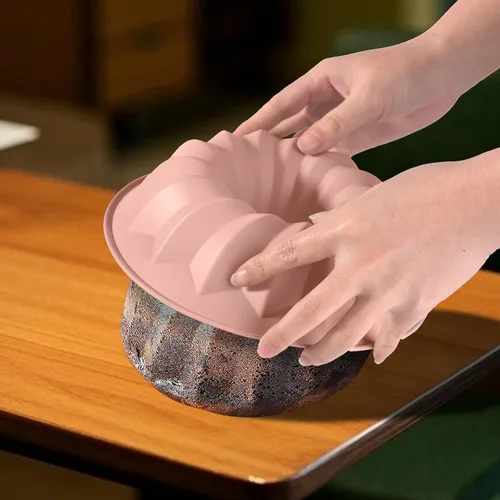 Miniatura 2 de Molde de Silicona para Pastel con Forma de Flor - Molde Bundt Antiadherente, Molde Flexible Reutilizable para Hornear Pasteles, Cupcakes