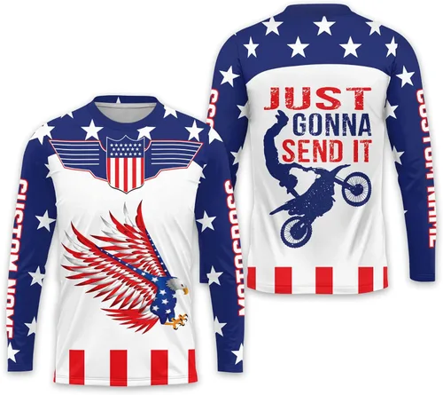 Miniatura 10 de LASFOUR Camiseta de motocross personalizada 3D para niños y jóvenes, camiseta de carreras de motocross para niños y jóvenes, camiseta de conducción