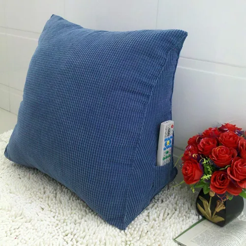 Miniatura 7 de Almohada de lectura de cuña suave, cojín triangular de pana para respaldo, posicionamiento para sofá, cama, silla de oficina, almohada de apoyo