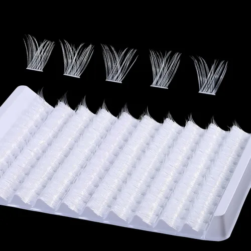 Miniatura 3 de 140 extensiones de pestañas postizas de aspecto natural, rizo D, pestañas de ojo de gato, individuales, extensiones de pestañas para colocar en casa