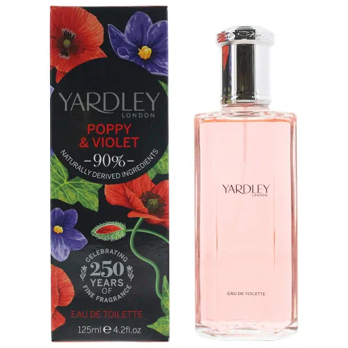 Yardley of London Poppy & Violet Eau de Toilette, 4.2 fl oz