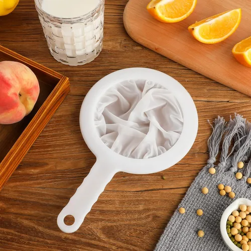 Miniatura 7 de Zopeal 2 coladores de malla ultrafina de 9 pulgadas para granos de kéfir, colador de jugo de plástico, colador de alimentos, tamiz de yogur griego