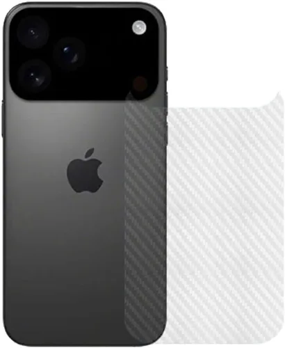 Miniatura 9 de Epivol Protector de pantalla trasera 3D Fibra de carbono Ultra Thin Protector Film para iPhone 15 Pro -2 PC Transparente