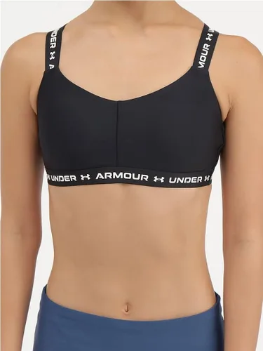Miniatura 4 de Under Armour Sujetador bajo con espalda cruzada para mujer, Púrpura