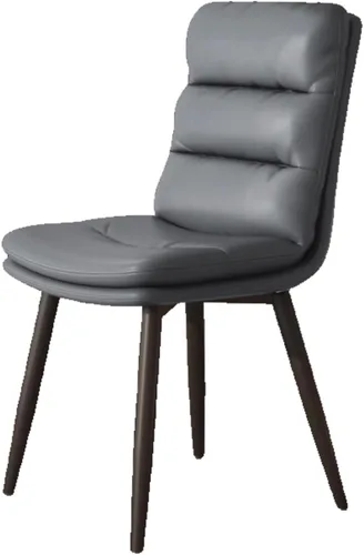 Miniatura 25 de Upholstered Dining Chairs Set of 4, Leather Kitchen Chair with Metal Legs, Dining Room Kitchen Chair with Back for Brown