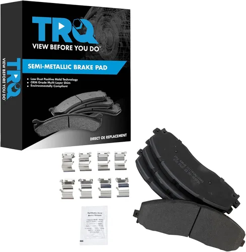 Miniatura 118 de TRQ Pastillas de freno delanteras semi metálicas compatibles con Ford Expedition 2018-2021 F-150 2018-2020 Lincoln Navigator 2018-2022