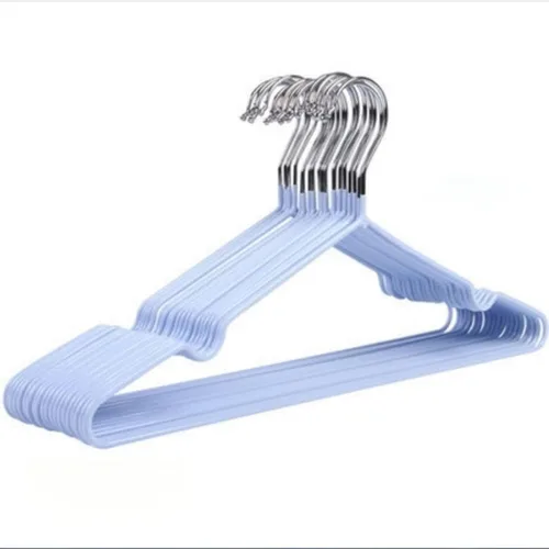 Paquete de 10 perchas de plástico con revestimiento de goma antideslizantes y resistentes, diseño ultra delgado y ligero, resistente, no mancha la