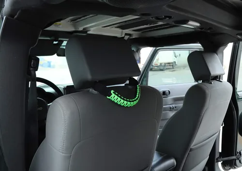 Miniatura 2 de YOCTM Asas de agarre para reposacabezas para Jeep Wrangler JK JKU Sports Sahara Freedom Rubicon X 2007-2018 y asa de agarre universal para asiento