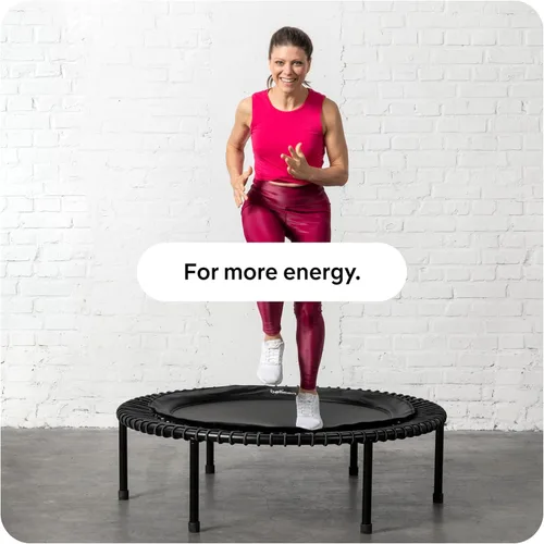 Miniatura 3 de bellicon Mini trampolín Suspensión elástica de hasta 330 libras Rebotador de fitness interior para adultos Patas atornilladas