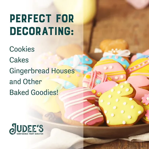 Miniatura 4 de Judee's Gluten Free Mezcla de Glaseado Real Sin Gluten - Glaseado Real de Preparación Fácil - Suministros de decoración de galletas para galletas