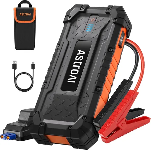 AstroAI S8 Ultra 4000A arrancador de coche, caja de salto hasta todos los motores de gasolina y diésel de 12L, banco de energía portátil de 12 V con