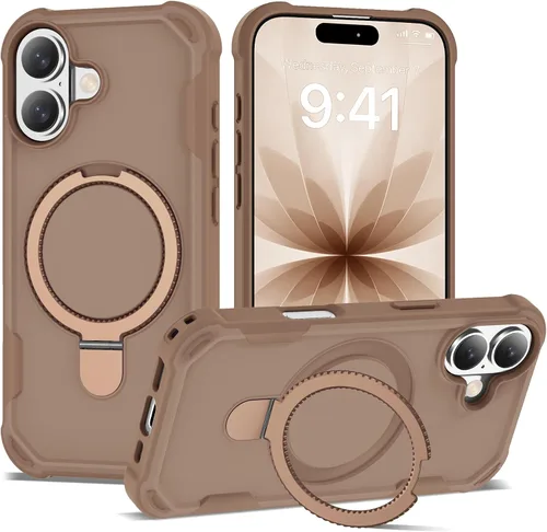 Miniatura 18 de Funda compatible con iPhone 12 y 12 Pro de 6.1 pulgadas con soporte de anillo magnético [protección militar contra caídas] [compatible con MagSafe]
