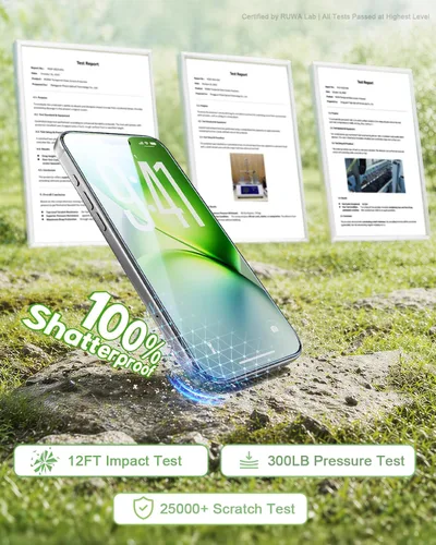 Miniatura 7 de ruwa Protector de pantalla para iPhone 13/13 Pro/14/16e [paquete de 3] [6.1 pulgadas] Película de vidrio templado para pantalla con marco de fácil