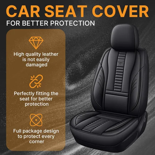 Miniatura 7 de Fundas de asiento delantero para Nissan Altima 2002-2025, protección de banco frontal dividido 3D compatible con bolsa de aire lateral, línea negra
