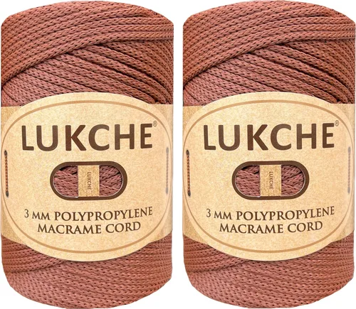 Miniatura 24 de Cordón de macramé de poliéster premium de 3 mm (134.72 metros), (250 g) 100% cuerda de macramé de polipropileno, hilo de crochet de macramé colorido