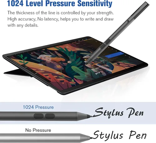 Miniatura 3 de Lápiz óptico para dispositivos de pantalla táctil ASUS, lápiz digital activo con punta ultrafina, sensibilidad a la presión 1024, rechazo de palma