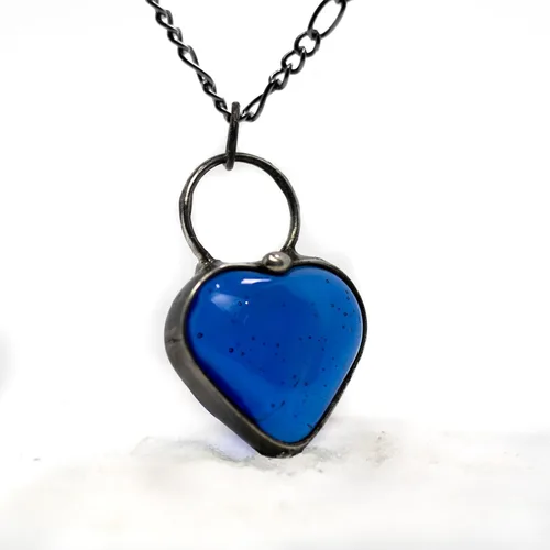 Miniatura 33 de Handmade Glass Chunky Heart Necklace