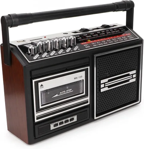 Retro con reproductor de cassette AM FM Radio estéreo portátil reproductor de cinta vintage para ancianos y niños (sin USB SD)