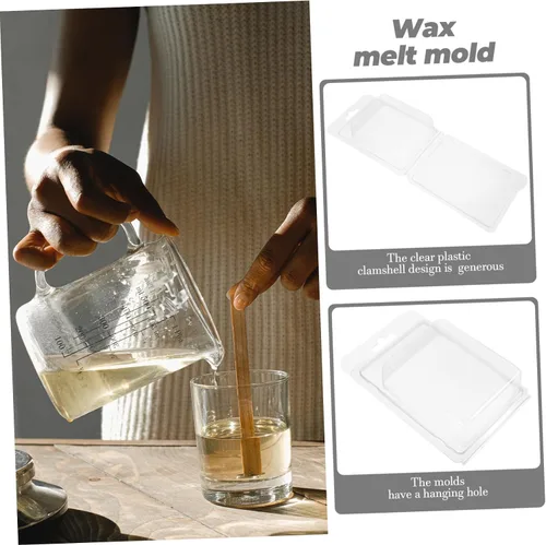 Miniatura 7 de EXCEART Moldes de vela 20 piezas de envases de moldeo vacíos moldes de cera derretimiento accesorios DIY caja de embalaje pequeña práctica