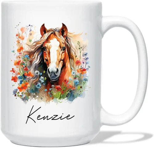 Miniatura 14 de Taza de café de oso – Regalo personalizado para amantes, taza de té de animales salvajes con flores, regalo de cerámica personalizado para amantes