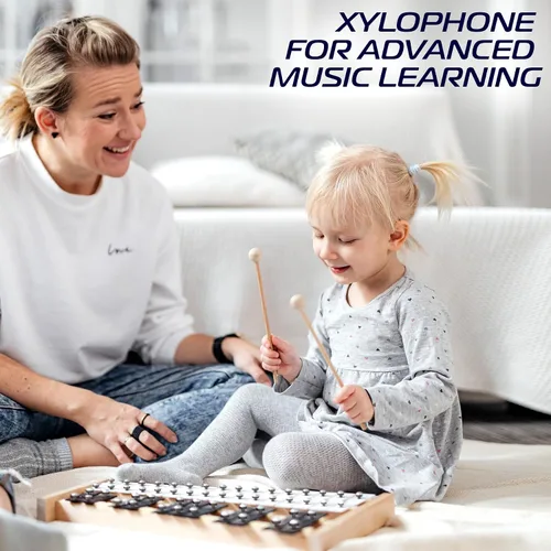 Miniatura 6 de MINIARTIS Glockenspiel Xilófono Xilófono Glockenspiel de tamaño completo de 27 notas con teclas de metal para adultos y niños Instrumento