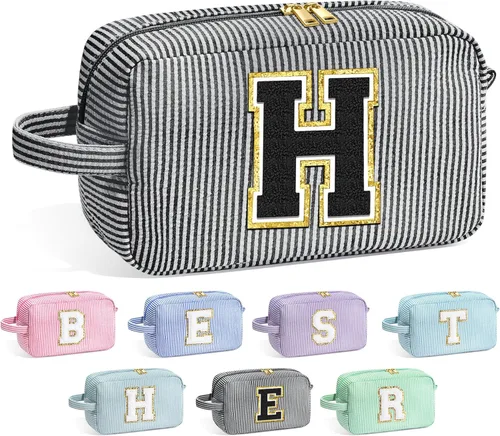Miniatura 20 de Bolsa de Maquillaje con Inicial YOOLIFE - Regalos de Cumpleaños para Mujeres, Niñas, Mamá, Hija, Amigas, Hermana, Maestra, Regalos de Propuesta