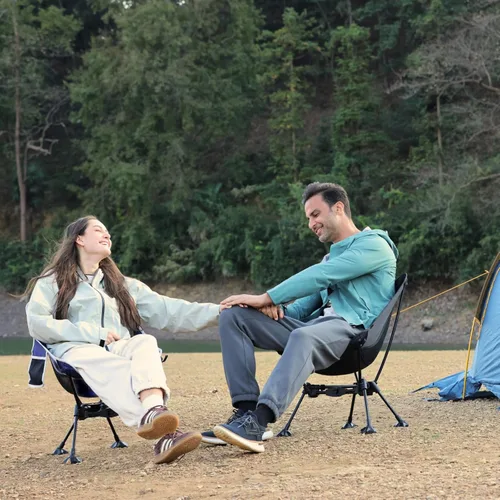 Miniatura 2 de Wildhiker Silla de mochilero ultraligera – Sillas de camping compactas para adultos con bolsa, pesa 2.8 libras con pies grandes que no se hunden