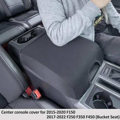 Miniatura 2 de JDMCAR Funda de consola central compatible con Ford F150 2015-2020 / 2017-2022 F250 F350 F450 y Expedition 2018-2024, funda de neopreno