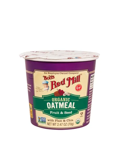 Miniatura 3 de Bob's Red Mill Taza de avena orgánica sin gluten, frutas y semillas, 2.47 onzas (paquete de 12)