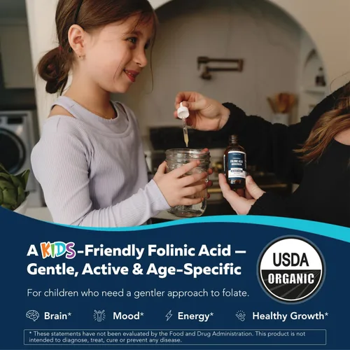 Miniatura 2 de Organic FolinicActive Kids - Ácido folínico + coactores B12, B6 y B2 - Soporte de metilación suave para el estado de ánimo, energía y cognición