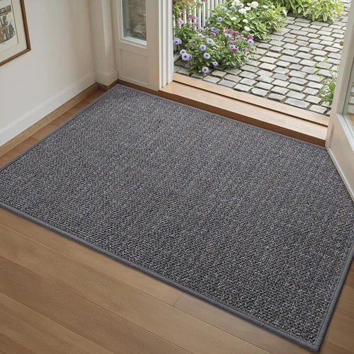 Miniatura 24 de DEXI Tapete para puerta delantera, 17 x 30 pulgadas, parte trasera de goma antideslizante, tapete de bajo perfil absorbente para la entrada