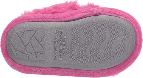 Miniatura 4 de Dearfoams Pantuflas Ava Furry Crossband Slide para niños
