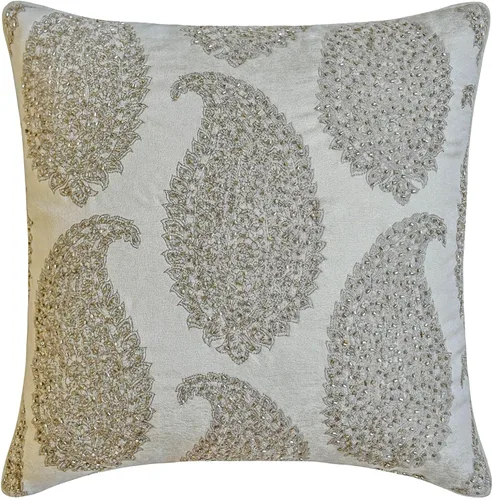 Miniatura 10 de The HomeCentric Funda de cojín para silla, fundas de almohada decorativas de 22 x 22 pulgadas (21.7 x 21.7 in), color plateado, fundas de almohada