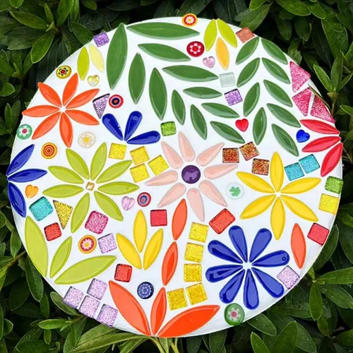 Miniatura 8 de Mosaico de cerámica de hojas de pétalos de gota de agua de 1.1 libras para manualidades, piezas de mosaico de cerámica en forma de lágrima