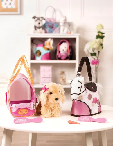 Miniatura 5 de Pucci Pups – Cachorro de peluche – Bolsa de transporte – Golden Dot Glam Bag & Cocker Spaniel – Peine y bolso – Animal de peluche – Más de 2 años