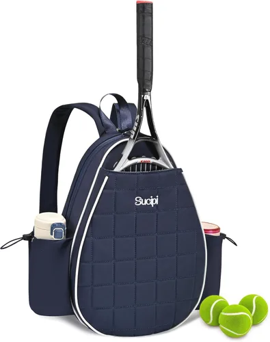 Miniatura 19 de Mochila de tenis Sucipi, mochila de tenis acolchada con bandolera cruzada, bolsas para raquetas de tenis resistentes al agua para mujeres y hombres