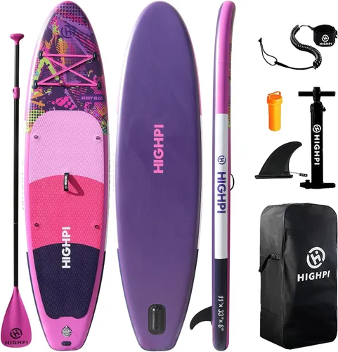 Highpi Inflatable Stand Up Paddle Board for Youth and Adults – Wide Sup with Premium Accessories, Blow Up Paddleboard for Surfing, Fishing, Yoga &