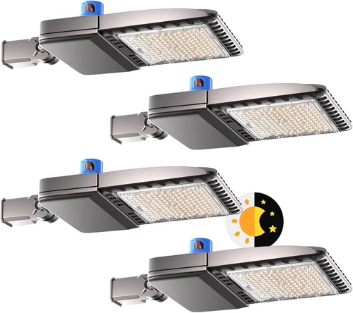 Luces LED de estacionamiento de 150 W (168 x 1 W) 37500LM (250 lm/W) Luces LED de estacionamiento para exteriores con fotocélula inteligente ETL
