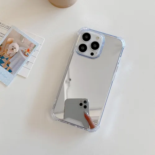 Miniatura 18 de Funda compatible con iPhone 11 con espejo con parachoques a prueba de golpes, parte trasera dura, delgada, cubierta protectora delgada para niñas