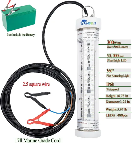 Miniatura 15 de Luz de pesca submarina 12 V 15000 LM 110 V 35000 LM verde, blanco, azul, amarillo, LED sumergible barco nocturno impermeable IP68 en agua dulce