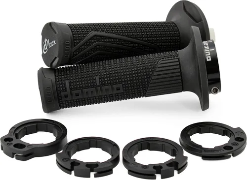 Domino Racing D100 Lock On Grips para motocross Negro