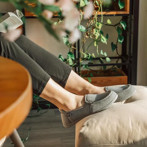 Miniatura 2 de RockDove Pantuflas con capucha de dos tonos para mujer con plantilla extraíble
