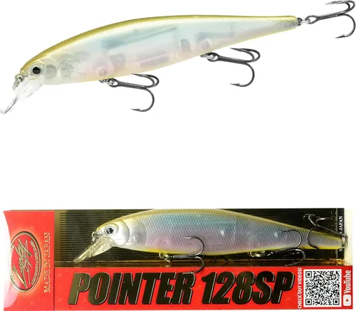 Miniatura 9 de LUCKY CRAFT Pointer 128SP, Señuelo de Pesca de Lubina de Lago de Agua Dulce, Jerkbait, Suspendido, Aparejos de Pesca, Accesorios de Pesca, Equipo