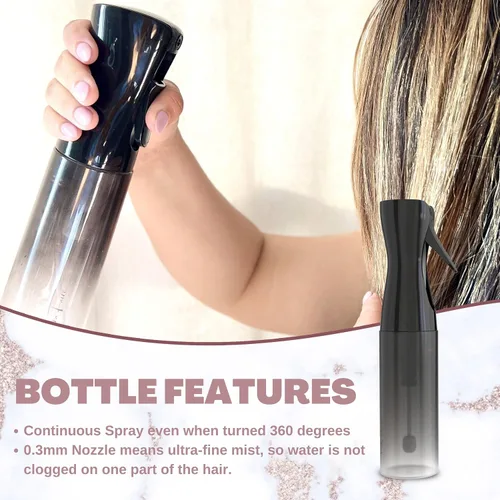 Miniatura 5 de Cepillo de bambú, peines de cola de rata y botella rociadora de cabello Cepillo de bambú natural y peine de madera con botellas de spray de niebla