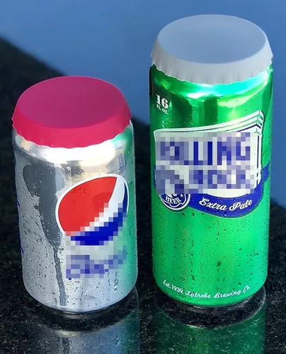 Miniatura 4 de Tapa o protector para latas de refrescos o bebidas, se adapta a latas de soda/bebidas estándar (paquete de 6, surtido)