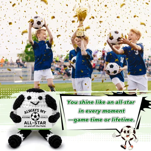 Miniatura 4 de Graciosos regalos de fútbol para niños, niñas, hombres, mujeres, mini accesorios de pelota de fútbol, cosas geniales, jugadores, amantes, peluches