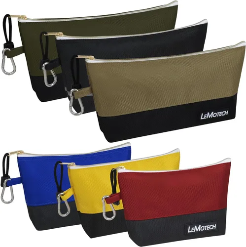 Miniatura 14 de Bolsas de herramientas LeMotech con cremallera, bolsas pequeñas resistentes al agua, bolsa de utilidad Oxford 1680D para organizadores