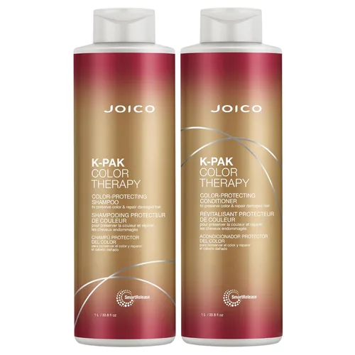 Joico K-PAK Color Therapy Champú y acondicionador protector del color | Para cabello teñido | Aumenta el brillo | Mejora la elasticidad | Repara la