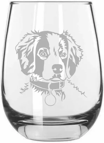 Miniatura 536 de Sakhalin Husky Dog - Copa de vino grabada personalizada de 15.25 onzas sin tallo